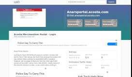 
							         Acosta Merchandiser Portal - Login - Horde								  
							    