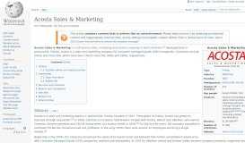 
							         Acosta Sales & Marketing - Wikipedia								  
							    