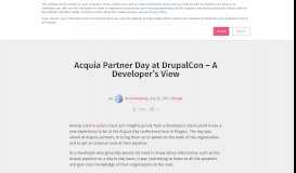 
							         Acquia Partner Day at DrupalCon - A Developer's View - Manifesto								  
							    