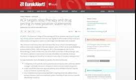 
							         ACR targets step therapy and drug pricing in new position statements ...								  
							    