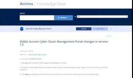 
							         Acronis Cyber Cloud: Management Portal changes in version 7.5 ...								  
							    