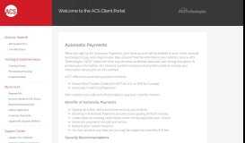 
							         ACS Client Portal - Automatic Payments | ACS Technologies								  
							    