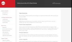 
							         ACS Client Portal - Data Services | ACS Technologies								  
							    