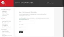 
							         ACS Client Portal - Downloads Log On | ACS Technologies								  
							    