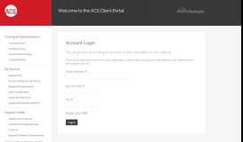 
							         ACS Client Portal - Log in to your account! | ACS Technologies								  
							    