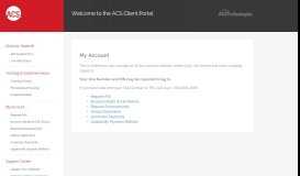
							         ACS Client Portal - My Account | ACS Technologies								  
							    