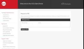
							         ACS Client Portal - Request a PIN | ACS Technologies								  
							    