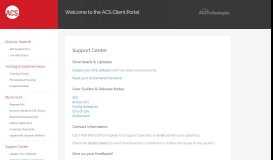 
							         ACS Client Portal - Support | ACS Technologies								  
							    