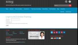 
							         ACS Online Training System - ACS Distance Education								  
							    