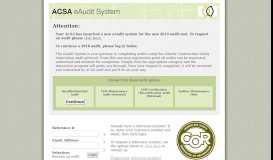 
							         ACSA eAudit System Login								  
							    
