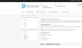 
							         ACSM - Approved Courses – Human Kinetics								  
							    