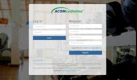 
							         ACSM Log In - ceOnline								  
							    