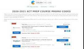 
							         ACT Course Discounts & Promo Codes [ Save $$ ] - CRUSH The GRE								  
							    