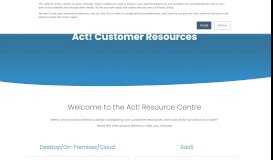 
							         Act! Customer Support & Resources | Act! CRM UK								  
							    