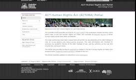
							         ACT Human Rights Act Portal - ANU								  
							    