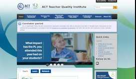 
							         ACT Teacher Quality Institute: Home								  
							    