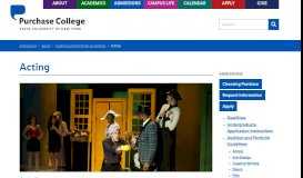 
							         Acting • Admissions • Purchase College								  
							    