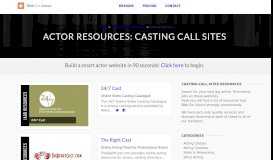 
							         Acting Resources: Casting - Casting Call Sites - Web For Actors								  
							    
