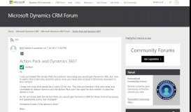 
							         Action Pack and Dynamics 365? - Microsoft Dynamics CRM Forum ...								  
							    