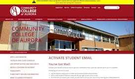 
							         Activate Student Email | Community College of Aurora in Colorado ...								  
							    