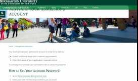 
							         Activate Your Admissions Account - Binghamton University								  
							    