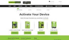 
							         Activate Your Device | Simple Mobile								  
							    
