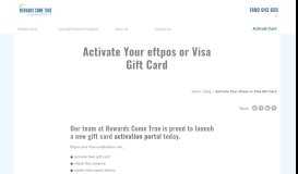 
							         Activate Your Eftpos or Visa Gift Card - Rewards Come True								  
							    