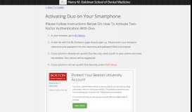 
							         Activating Duo and Verifying Your Smartphone's ... - Boston University								  
							    