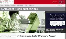 
							         Activating Your Radford University Account - Radford University								  
							    