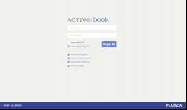 
							         ACTIVe-book Login - Dash Web Login - Pearsoncmg.com								  
							    