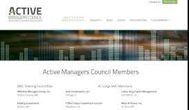 
							         Active Managers Council Members - Investment Adviser Association								  
							    