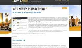 
							         ACTIVE Network API Developer Blog								  
							    