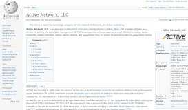 
							         Active Network, LLC - Wikipedia								  
							    