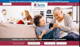 
							         Active Senior Retirement Communities - Acts Retirement								  
							    