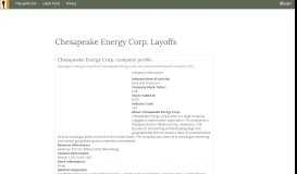 
							         Active threads re. Chesapeake Energy Corp. Layoffs ...								  
							    