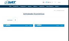 
							         Actividades Económicas - Portal SAT								  
							    