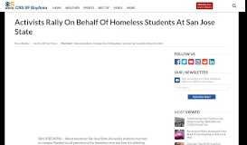 
							         Activists Rally On Behalf Of Homeless Students At San Jose State ...								  
							    