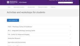 
							         Activities and workshops for students - UQ in Schools - University of ...								  
							    