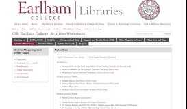 
							         Activities - GIS: Earlham College - Earlham Libraries Home at Earlham ...								  
							    