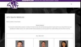 
							         ACU Sports Medicine - Abilene Christian University Athletics								  
							    