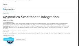 
							         Acumatica-Smartsheet integration | Acumatica Cloud ERP								  
							    