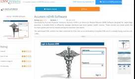 
							         Acumen nEHR Software nephrology EHR Software Free Demo And ...								  
							    