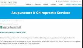 
							         Acupuncture & Chiropractic Services | Brand New Day HMO								  
							    