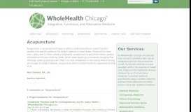 
							         Acupuncture - WholeHealth Chicago								  
							    