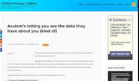 
							         Acxiom's letting you see the data they have about you (kind of)								  
							    