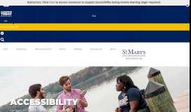 
							         ADA Accommodations & Accessibility - St. Mary's College of Maryland								  
							    