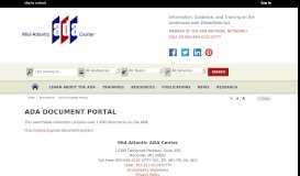 
							         ADA Document Portal | Mid-Atlantic ADA Center								  
							    