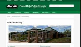 
							         Ada Elementary – Forest Hills Public Schools								  
							    