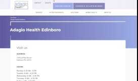 
							         Adagio Health Edinboro								  
							    