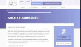 
							         Adagio Healthcare - Care for All Women - Adagio HealthCheck								  
							    